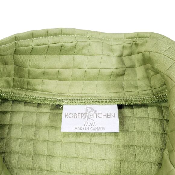 Robert Kitchen Quilted Vest M Womens Lime Green Zip Made in Canada - Picture 4 of 7